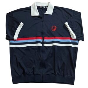 Vintage Fila Tennis Short Sleeve Sleeve Mesh Jacket (Size XXL)